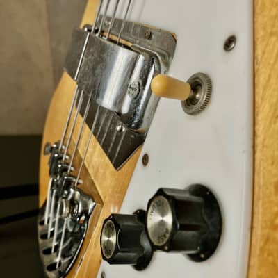 Rickenbacker 4001 (1968) bass guitar : checkerboard & crushed pearl image 9