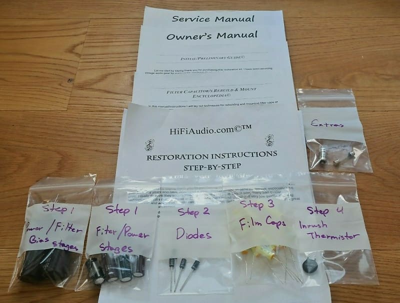Fisher SA1000 restoration kit filter capacitor repair rebuild fix  			
