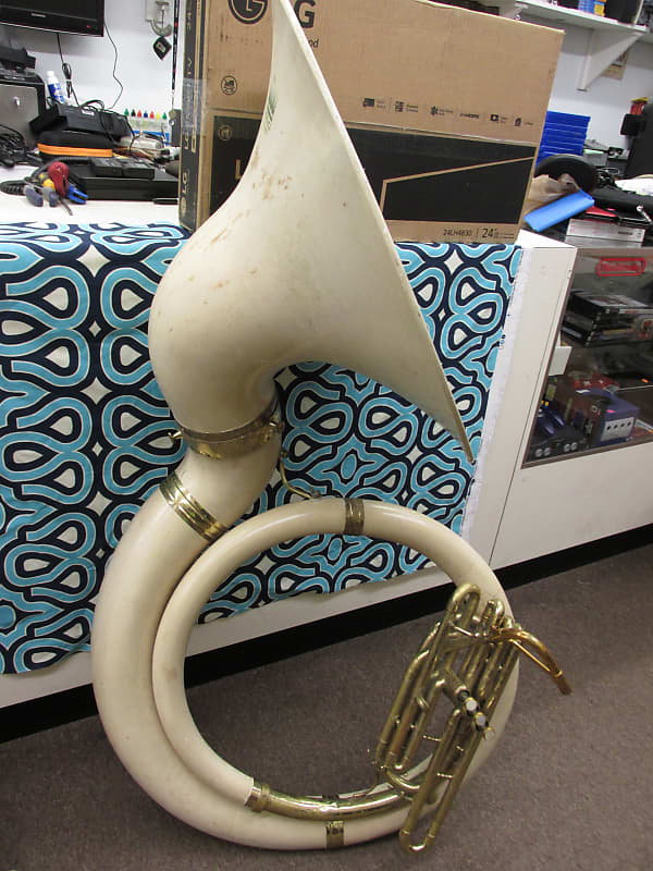 19651970 White King Fiberglass Sousaphone Reverb