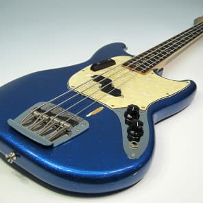 1971 Fender Mustang Bass Super Rare Blue Metal Flake Original Sparkle w MOTS Guard All Original! image 25