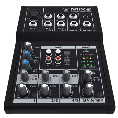 Mackie Mix5 5-Channel Line Home Studio Compact DJ Mixer image 1