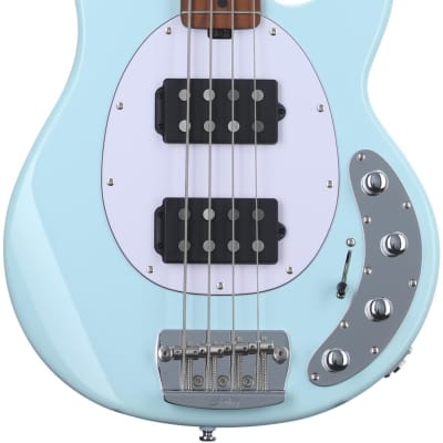 Sterling By Music Man StingRay RAY34HH Dent and Scratch Bass Guitar - Daphne Blue image 1