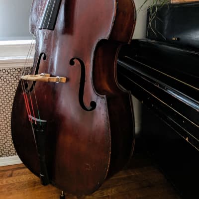 German Double Bass Upright Bass 1850 Brown image 8