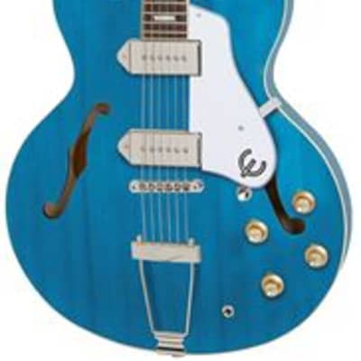 Epiphone Casino Hollowbody P90 Electric Guitar Worn Blue Denim image 1