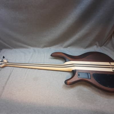 Cort A4 Plus FMMH OPN Artisan Series Figured Maple/Mahogany 4-String Bass Open Pore Natural image 4