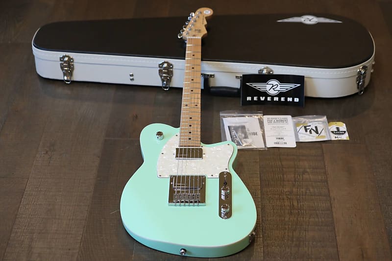 2023 Reverend Cross Cut Solid Body Electric Guitar Oceanside Green + OHSC image 1