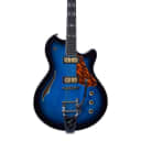 Supro Clermont Midnight Blueburst Semi-hollow Body Electric Guitar