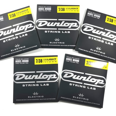 Dunlop Guitar Strings 5-Sets Electric Nickel Wound Light 07-38 image 1