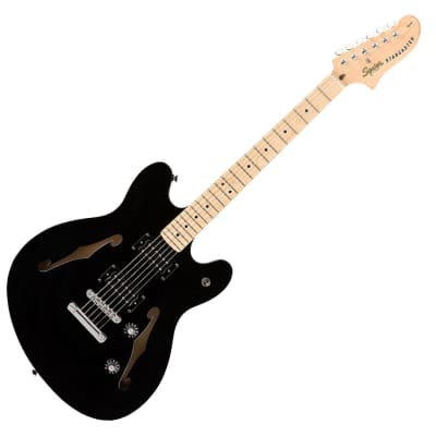Squier Affinity Starcaster Semi-Hollow Electric Guitar - Black image 1