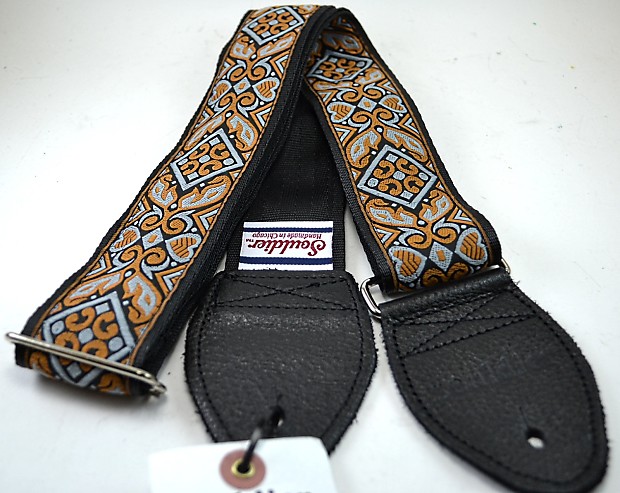 NEW! Souldier Guitar Straps - Haida Grey - Leather Ends image 1
