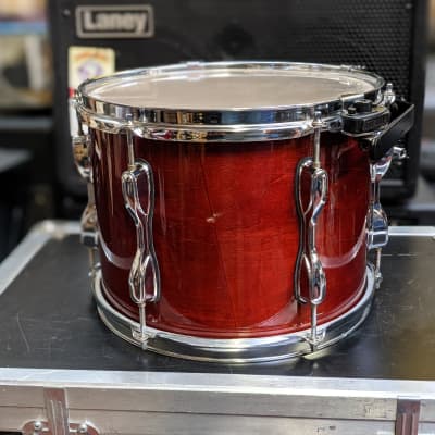 Tama Taiwan Rockstar Custom Reddish/Brown Lacquer 9 x 12" Tom - Looks Very Good - Sounds Excellent! image 4