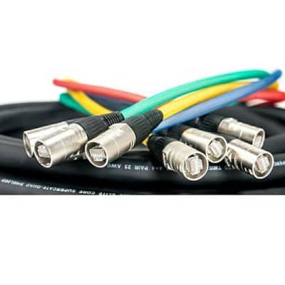 Elite Core Super CAT6 4 Chaanel Quad Shielded Cable Snake Terminated w/ Tactical Ethernet 300 ft image 2