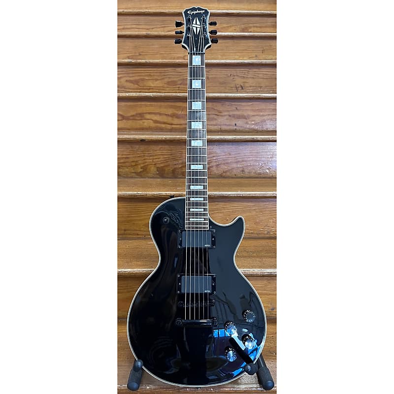 EpiphoneJAPAN Les Paul custom フジゲン  EMG Epiphone Les Paul Custom EMG Electric Guitar Black Used