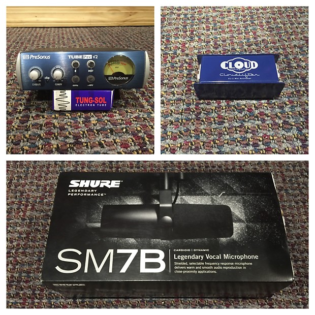Shure SM7B, Preamp and Cloudlifter pack Reverb