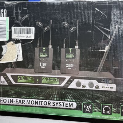 Xtuga SEM200 - Stereo In Ear Monitor System. IEM 4 Receivers Black Metal image 9
