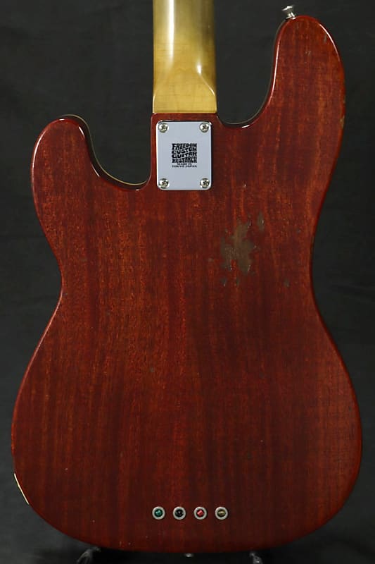 ベース Bruno guitars Telebird Bruno Guitars Telebird Bass Brass Powder Gold - Free