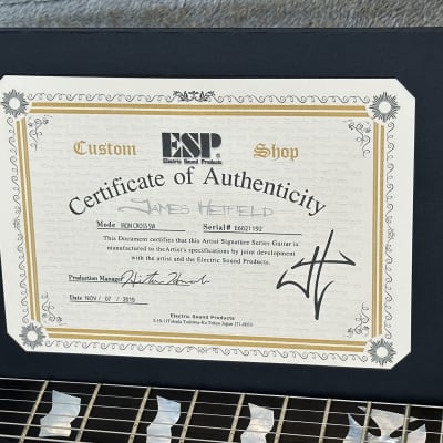 ESP Custom Shop Iron Cross Snow White James Hetfield Model Mint & Complete image 4