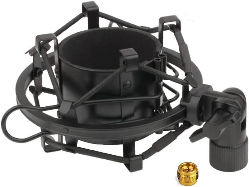 Black Universal Microphone Shock Mount for Large Diameter Reverb