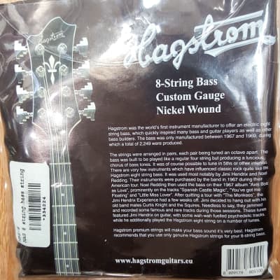 Hagstrom 8-String Bass Strings, Custom Gauge, Nickel Wound, model HBS-8 image 2