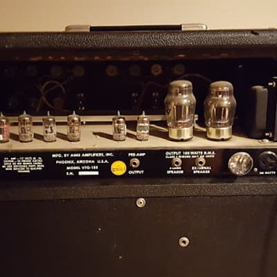 Insanely rare Leo Fender built Aims 4x10 guitar speaker Cabinet 1974 -spring reverb and tremolo - Early Super Reverb! image 4