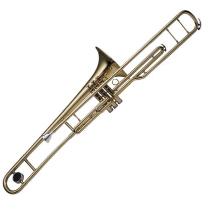 Stagg WS-TB285 Brass Body 3 Pistons Bb TenorValve Trombone w/ABS Case & Mouthpiece 12C Silver Plated image 1