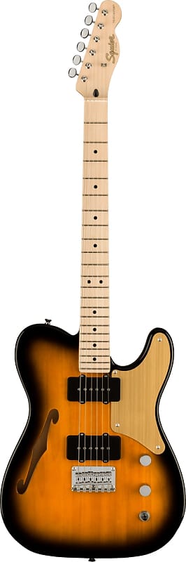 Squier Paranormal Cabronita Telecaster Thinline, Maple Fingerboard, Gold Anodized Pickguard, 2-Colo image 1
