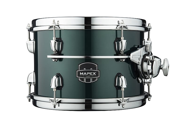 Mapex Saturn Evolution 10x7" Brunswick Green Lacquer w/Chrome Hardware Drum Rack Tom Tom Maple-Walnut | NEW | WorldShip | Dealer image 1