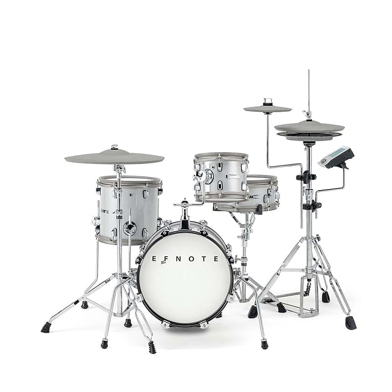 EFNOTE mini Acoustic Designed Electronic Drum Set White Sparkle image 1