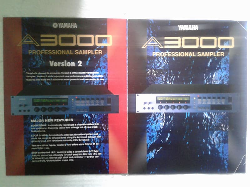 Yamaha A3000 V1 and V2 sampler very rare original printed in Japan brochures image 1