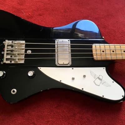 Greco thunderbird bass 80's custom black image 2
