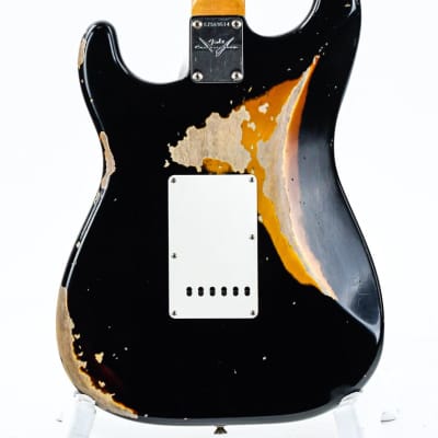 Fender Custom Shop 60 Stratocaster Heavy Relic Aged Black Over 3 Color Sunburst 2023 image 4