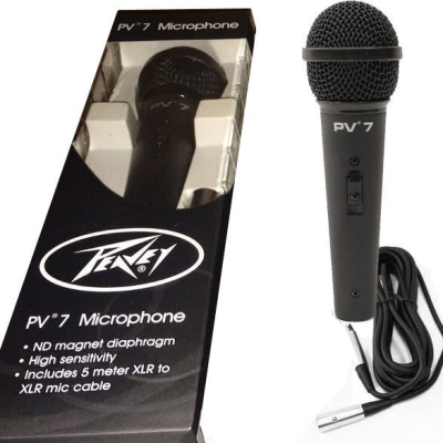 Peavey PV7 Handheld High Sensitivity Dynamic Cardioid Microphone, With 1/4" Cable Included image 1