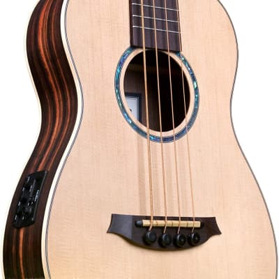 Cordoba Mini II Bass EB-E - Natural - Solid Spruce top, Striped Ebony back/sides image 3