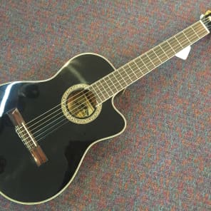 Stadium Classical Electric Nylon String Guitar-NEW!-Model DRC-970EQ  BK-Black Finish-w/Shop Setup!