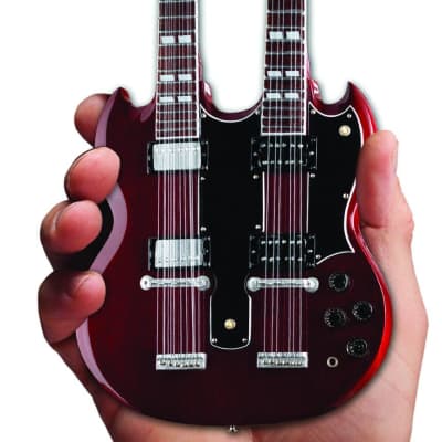 Axe Heaven Gibson SG Eds-1275 Doubleneck Cherry Mini Guitar Replica - GG-223 image 2