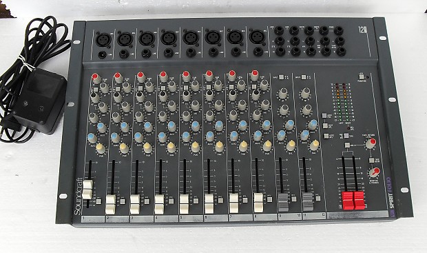 Soundcraft Spirit Folio 12/2 12 Channel Analog Mixer, w/ Power