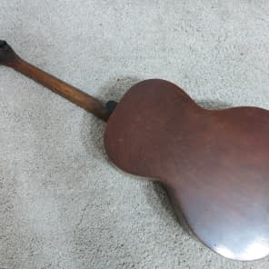 Vintage 1940s Harmony Tenor Acoustic Parlor Guitar Kay Regal SS Stewart Player image 7