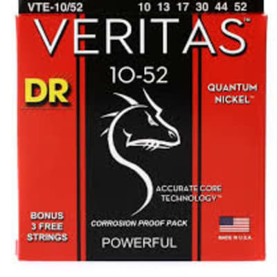 DR Strings VTE-10/52 Veritas Electric Guitar Strings -.010-.052 Medium to Heavy for sale