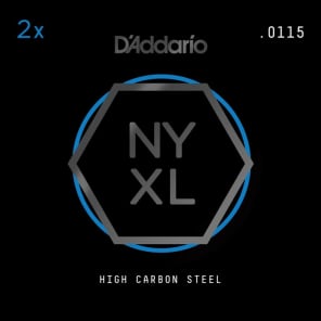 D'Addario NYXL 2-Pack Plain Steel Guitar Strings .0115