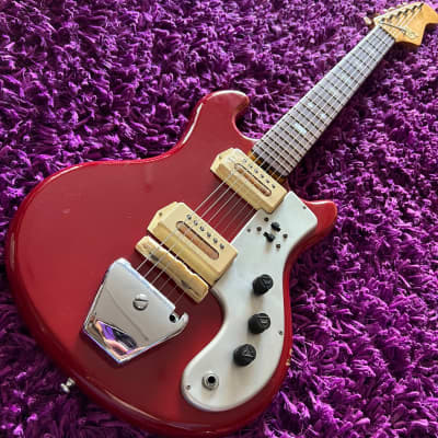 Late 1960s Guyatone LG-85T Red Vintage Japanese Electric