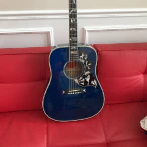 Gibson Hummingbird Custom Quilt 2016 Viper Blue image 1