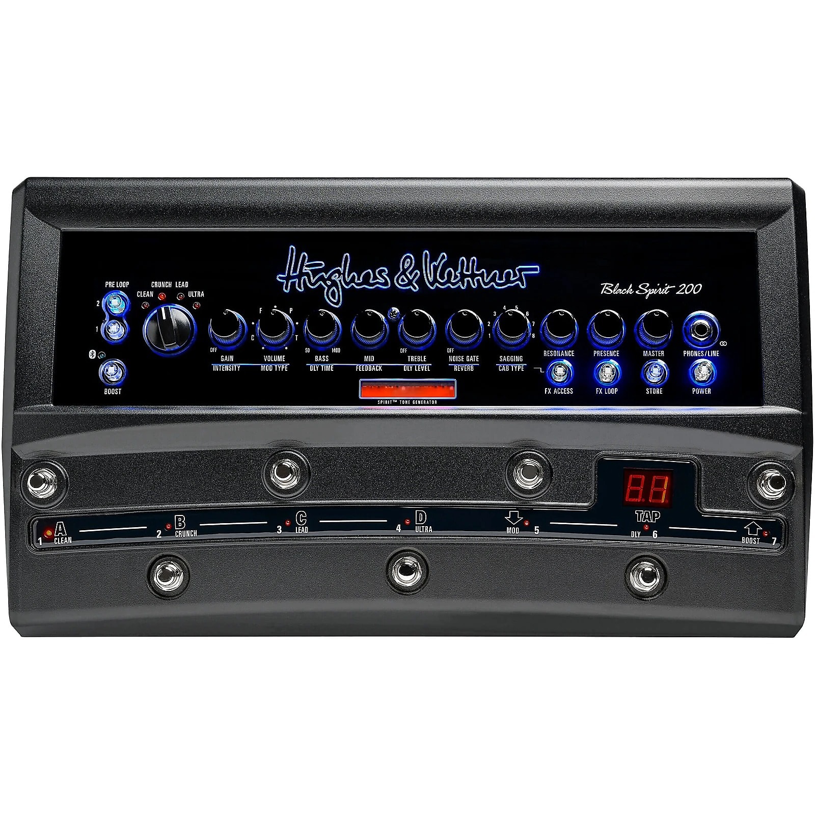 Hughes  Kettner Black Spirit 200 Floor 4-Channel 200-Watt Solid State  Pedalboard Guitar Amp Reverb