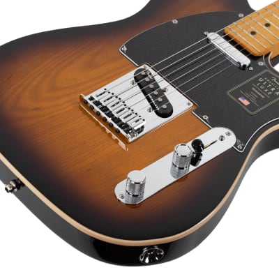 Fender American Ultra Luxe Telecaster Maple 2-Color Sunburst image 8
