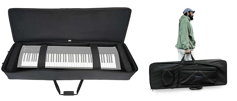 Rockville 88 Key Padded Keyboard Gig Bag Case For Korg D1 88-key Stage Piano image 1