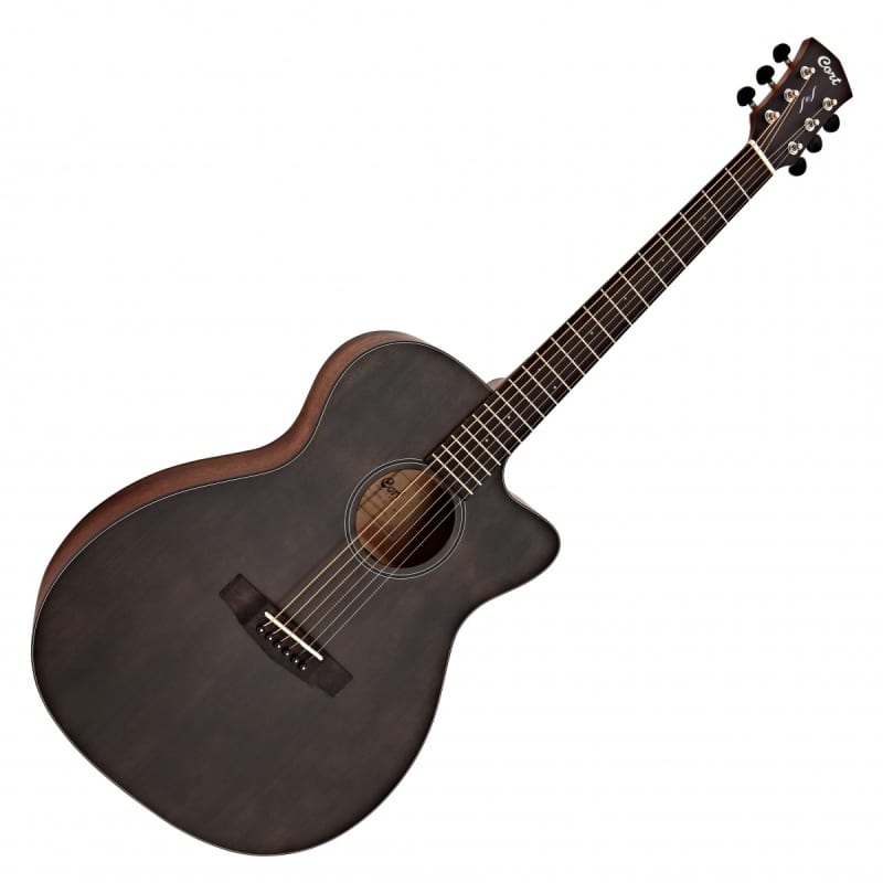 Cort Core Electro Acoustic Guitar - Solid Spruce - Trans Black