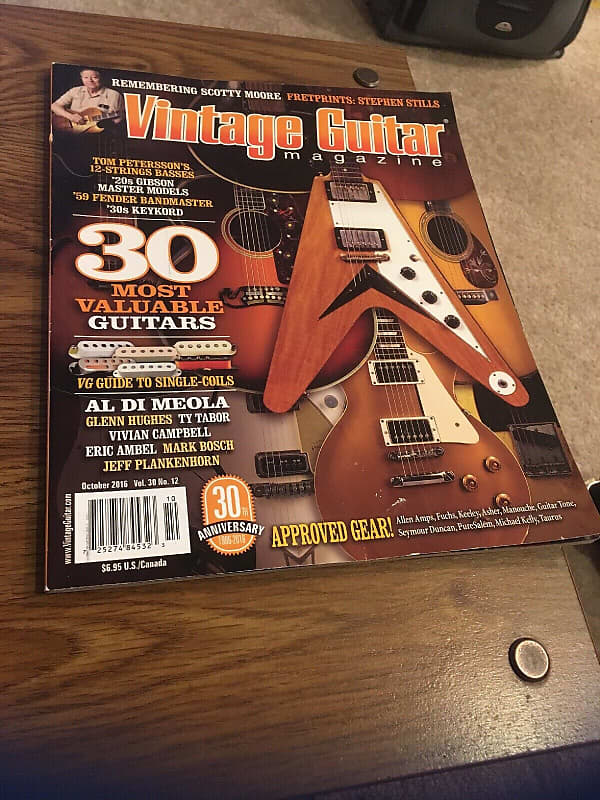 Vintage Guitar Magazine Oct 2016 30 Most Valuable Guitars, guide to Single Coil image 1