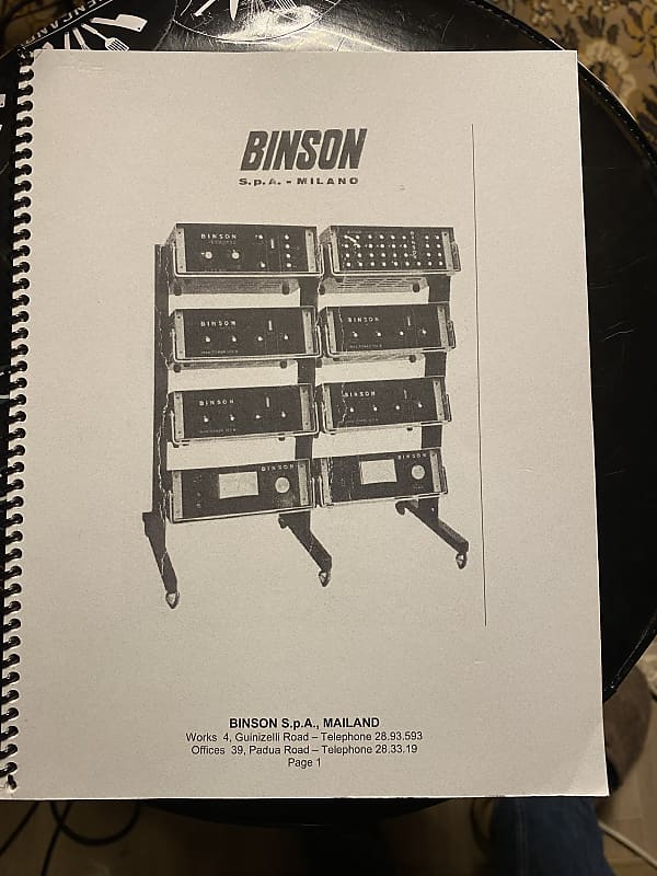 Binson Catalog Reverb