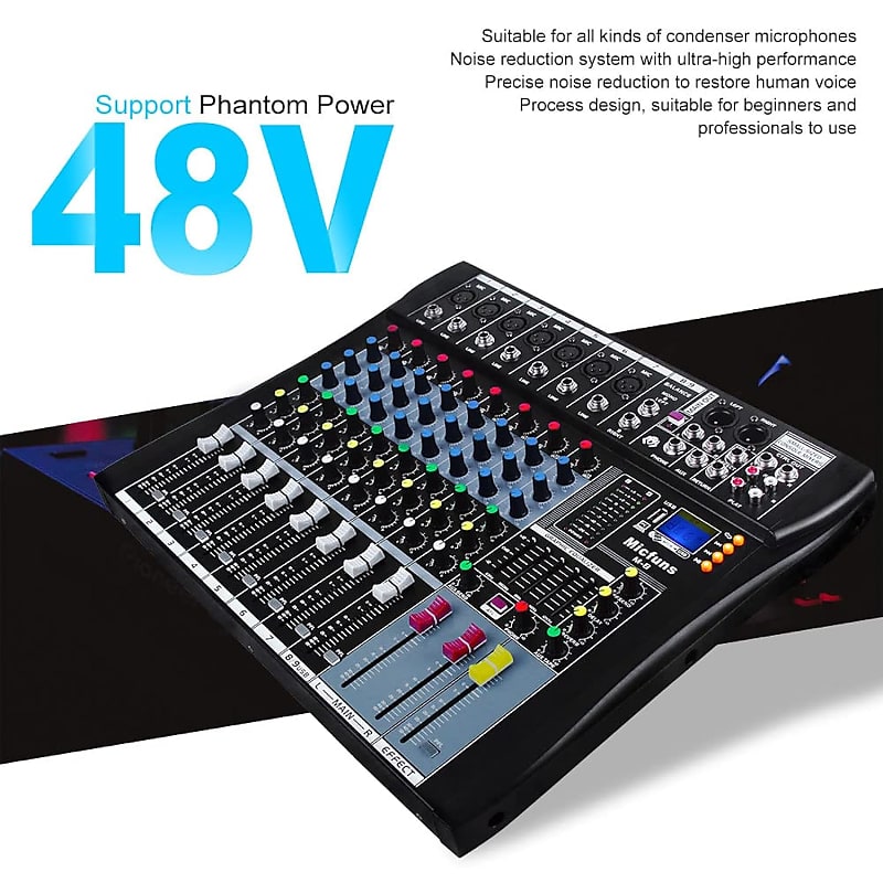  Pyle Studio Audio Sound Mixer Board - 4 Channel Bluetooth  Compatible Professional Portable Digital DJ Mixing Console W/USB Mixer Audio  Interface - Mixing Boards for Studio Recording : Musical Instruments