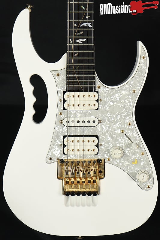 Ibanez Steve Vai Owned/Signed JEM JEM7V-WH White Electric Guitar w/ OHSC LI Practice Guitar image 1