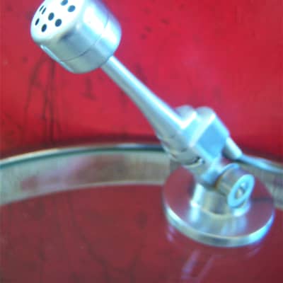 Vintage 1950's Turner 80X crystal microphone Satin Chrome w cable and stand image 5